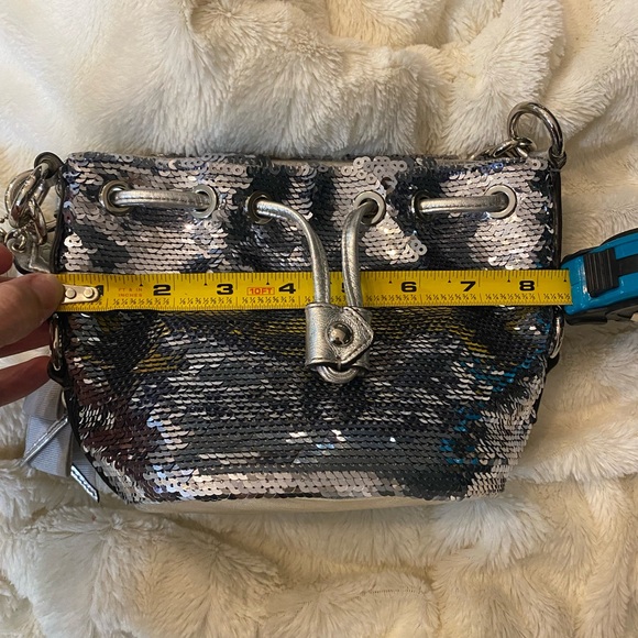 Coach Poppy Silver Sequin Women's Bag - Picture 9 of 10